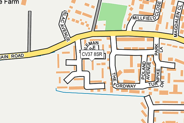 CV37 8SR map - OS OpenMap – Local (Ordnance Survey)