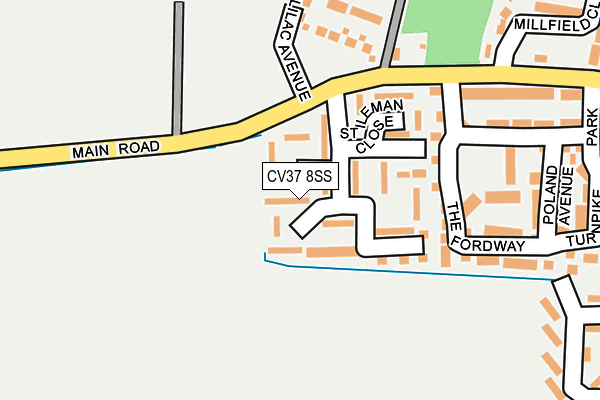 CV37 8SS map - OS OpenMap – Local (Ordnance Survey)