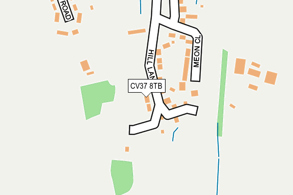 CV37 8TB map - OS OpenMap – Local (Ordnance Survey)