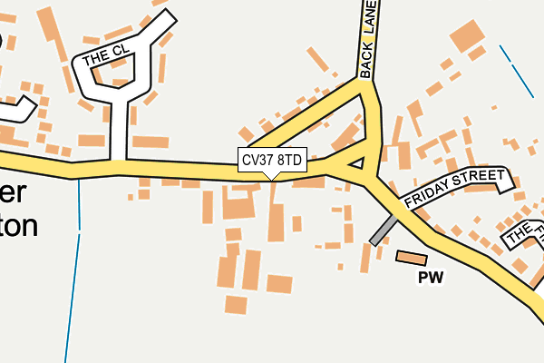 CV37 8TD map - OS OpenMap – Local (Ordnance Survey)