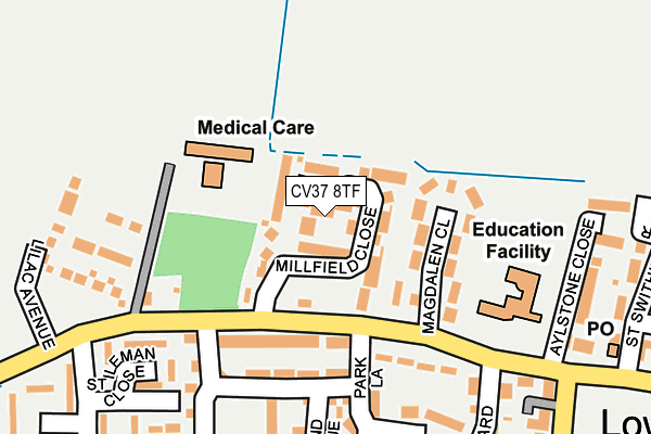 CV37 8TF map - OS OpenMap – Local (Ordnance Survey)
