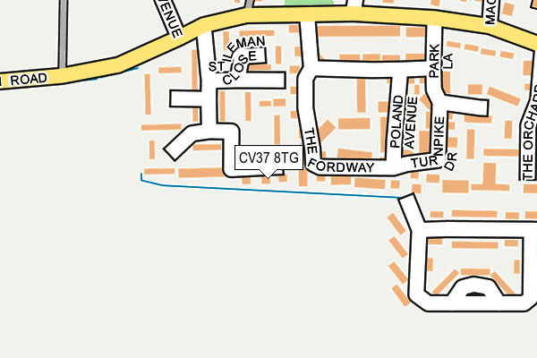 CV37 8TG map - OS OpenMap – Local (Ordnance Survey)