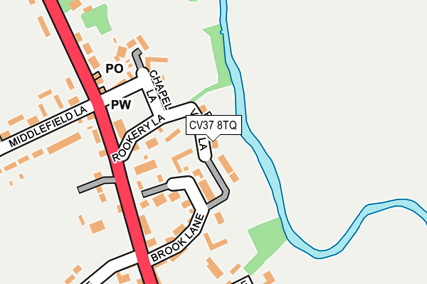 CV37 8TQ map - OS OpenMap – Local (Ordnance Survey)