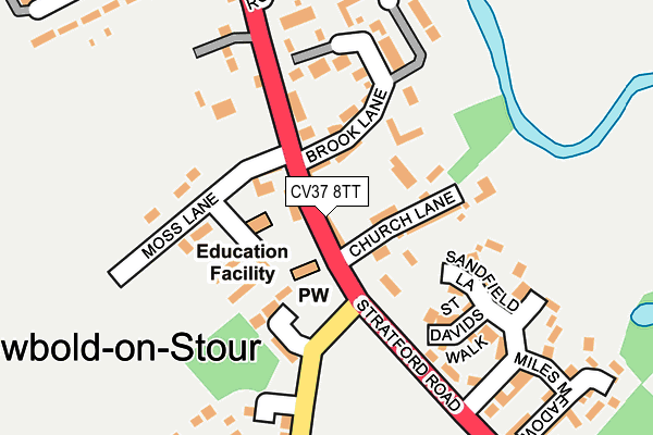 CV37 8TT map - OS OpenMap – Local (Ordnance Survey)