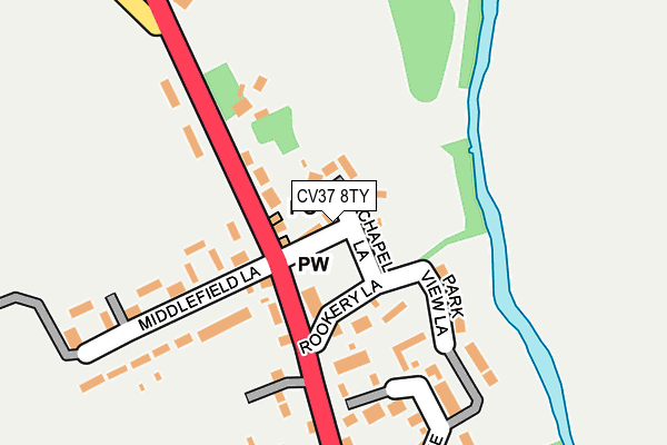 CV37 8TY map - OS OpenMap – Local (Ordnance Survey)