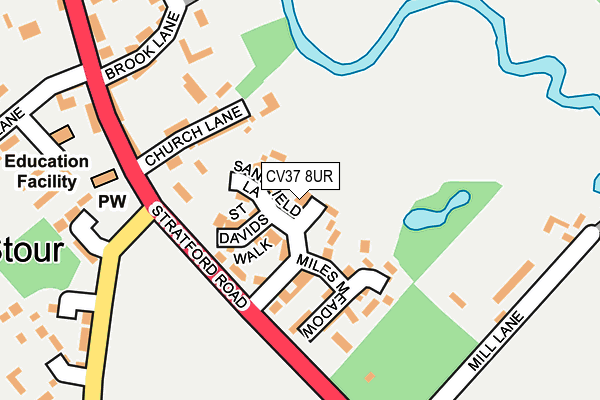 CV37 8UR map - OS OpenMap – Local (Ordnance Survey)