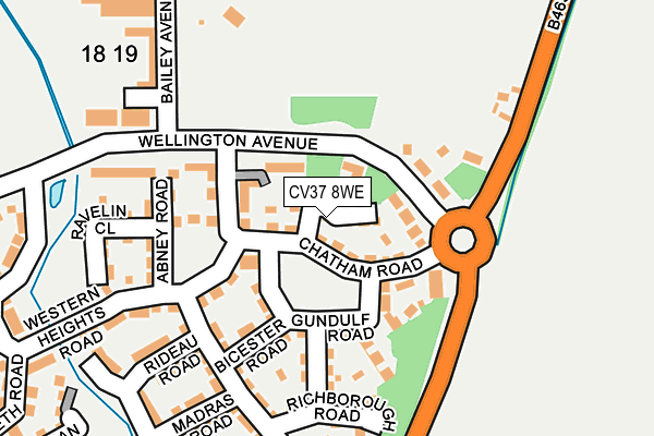 CV37 8WE map - OS OpenMap – Local (Ordnance Survey)