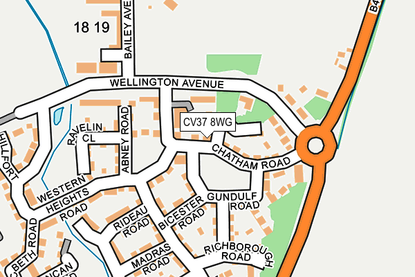 CV37 8WG map - OS OpenMap – Local (Ordnance Survey)