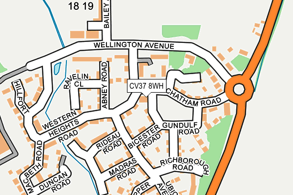 CV37 8WH map - OS OpenMap – Local (Ordnance Survey)