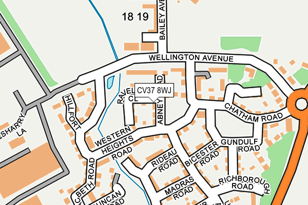 CV37 8WJ map - OS OpenMap – Local (Ordnance Survey)