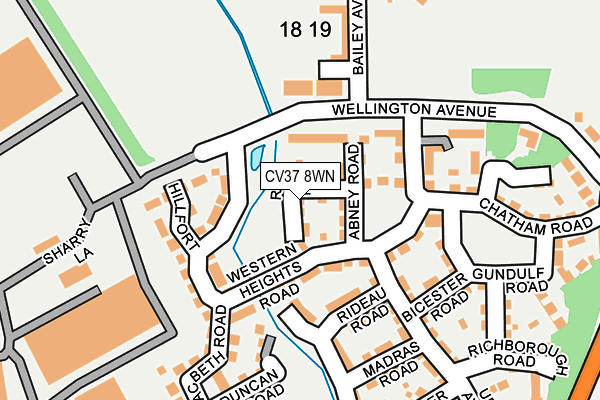 CV37 8WN map - OS OpenMap – Local (Ordnance Survey)