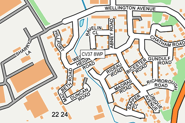 CV37 8WP map - OS OpenMap – Local (Ordnance Survey)