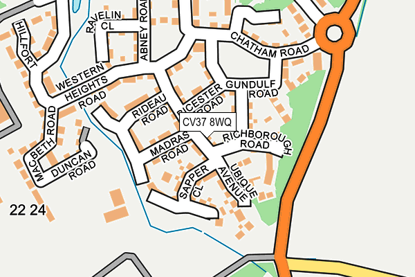 CV37 8WQ map - OS OpenMap – Local (Ordnance Survey)
