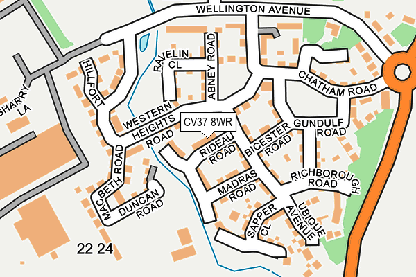 CV37 8WR map - OS OpenMap – Local (Ordnance Survey)