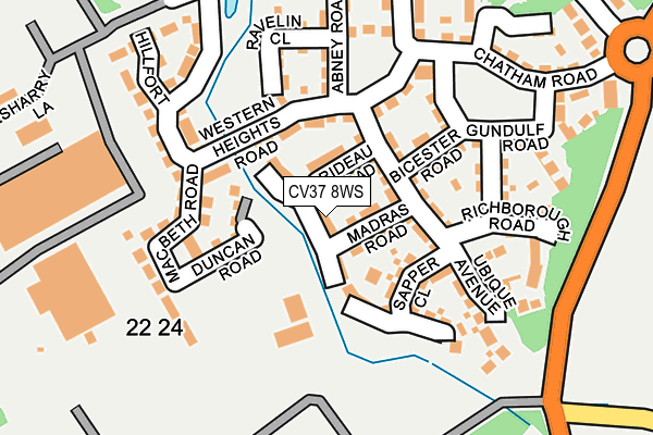CV37 8WS map - OS OpenMap – Local (Ordnance Survey)