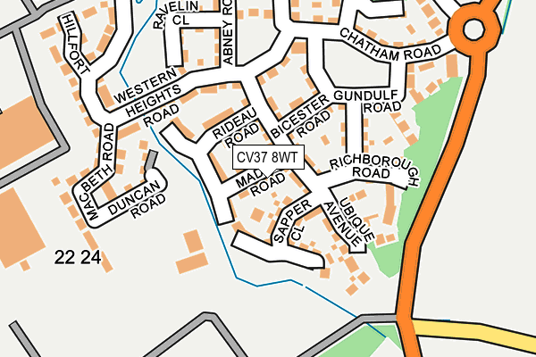 CV37 8WT map - OS OpenMap – Local (Ordnance Survey)
