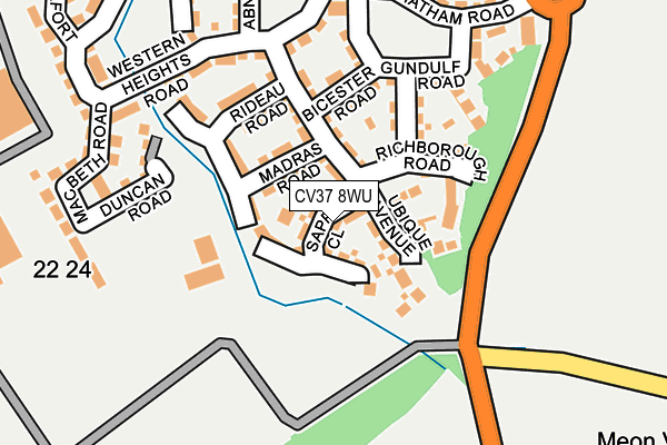 CV37 8WU map - OS OpenMap – Local (Ordnance Survey)