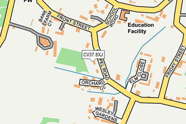 CV37 8XJ map - OS OpenMap – Local (Ordnance Survey)