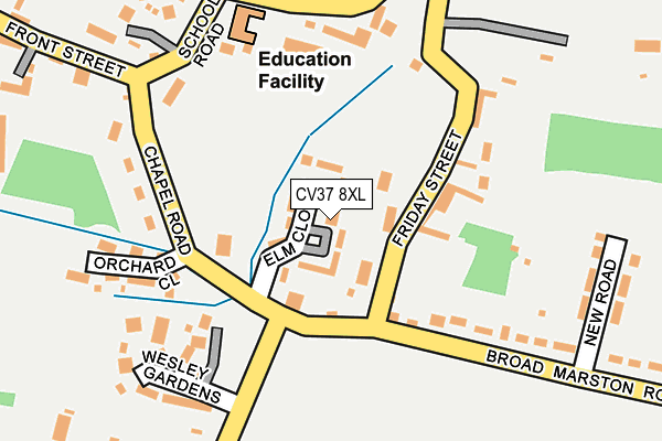 CV37 8XL map - OS OpenMap – Local (Ordnance Survey)