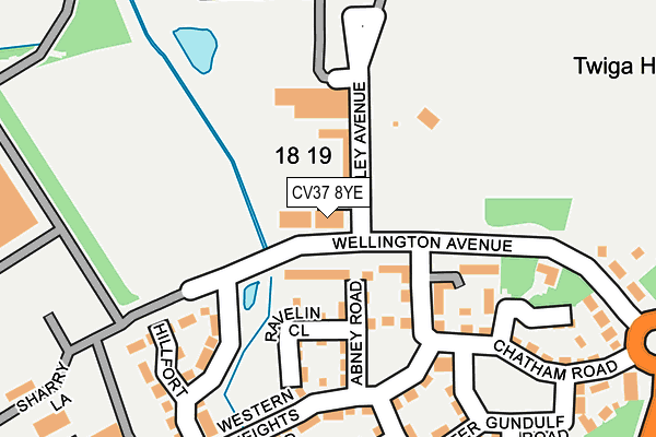 CV37 8YE map - OS OpenMap – Local (Ordnance Survey)