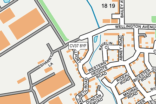 CV37 8YF map - OS OpenMap – Local (Ordnance Survey)