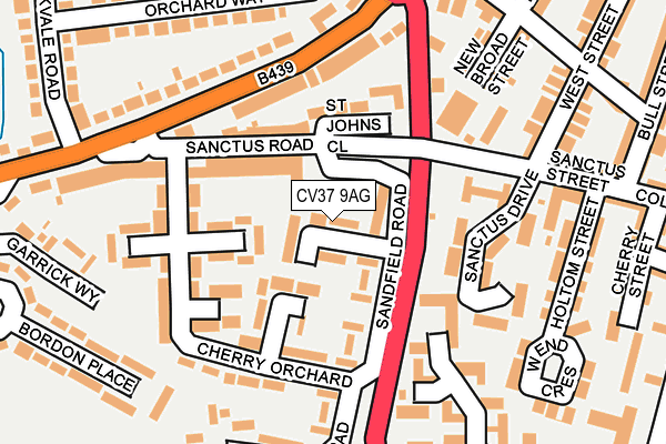 CV37 9AG map - OS OpenMap – Local (Ordnance Survey)