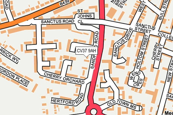 CV37 9AH map - OS OpenMap – Local (Ordnance Survey)