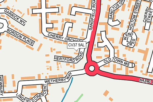 CV37 9AL map - OS OpenMap – Local (Ordnance Survey)