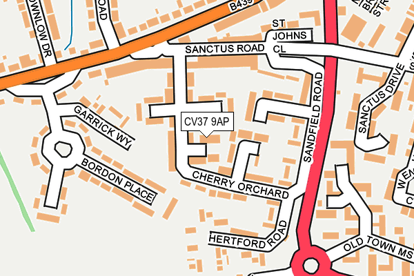 CV37 9AP map - OS OpenMap – Local (Ordnance Survey)