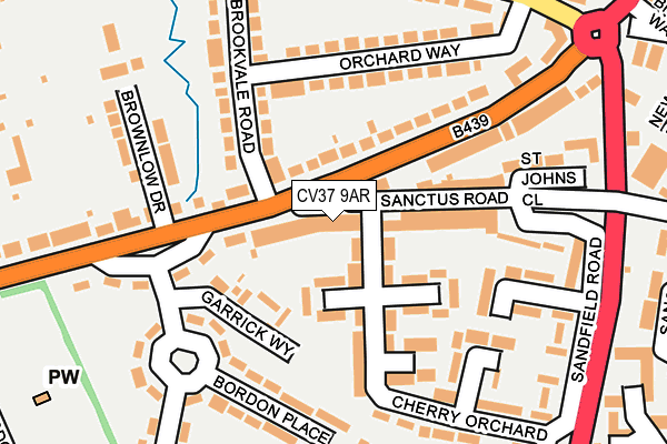 CV37 9AR map - OS OpenMap – Local (Ordnance Survey)