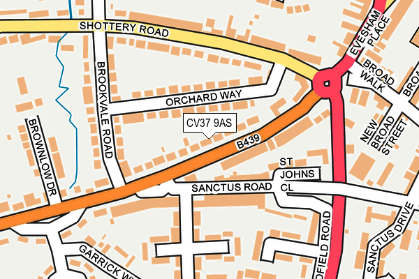 CV37 9AS map - OS OpenMap – Local (Ordnance Survey)