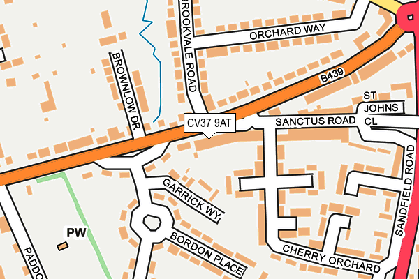 CV37 9AT map - OS OpenMap – Local (Ordnance Survey)