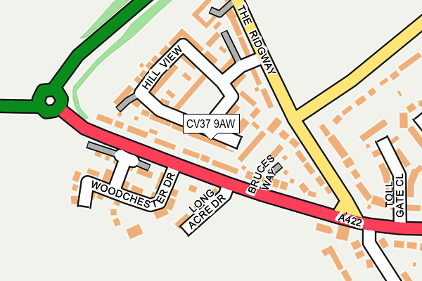 CV37 9AW map - OS OpenMap – Local (Ordnance Survey)