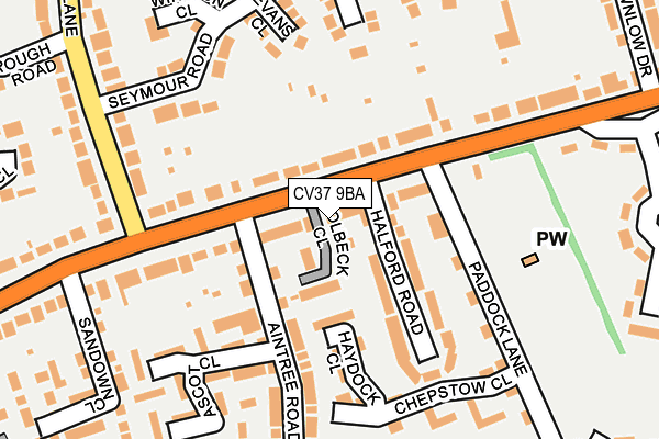 CV37 9BA map - OS OpenMap – Local (Ordnance Survey)