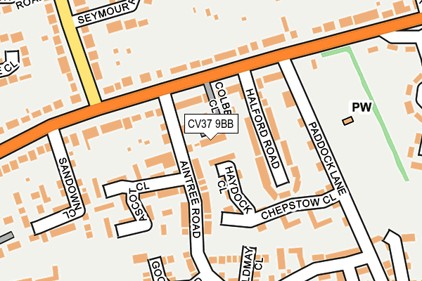 CV37 9BB map - OS OpenMap – Local (Ordnance Survey)
