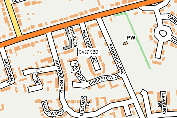CV37 9BD map - OS OpenMap – Local (Ordnance Survey)