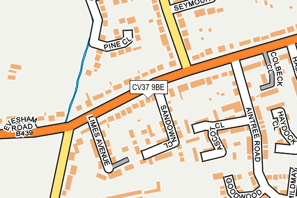 CV37 9BE map - OS OpenMap – Local (Ordnance Survey)