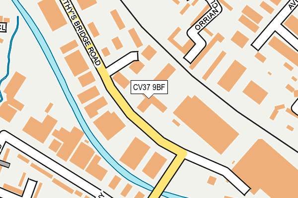 CV37 9BF map - OS OpenMap – Local (Ordnance Survey)