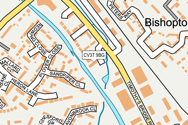 CV37 9BG map - OS OpenMap – Local (Ordnance Survey)