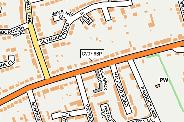 CV37 9BP map - OS OpenMap – Local (Ordnance Survey)