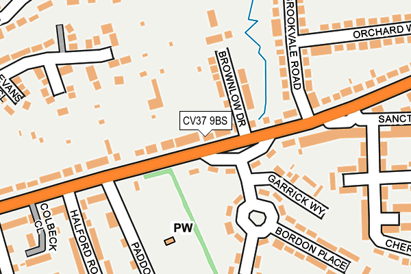 CV37 9BS map - OS OpenMap – Local (Ordnance Survey)