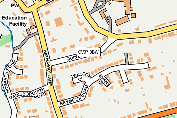 CV37 9BW map - OS OpenMap – Local (Ordnance Survey)