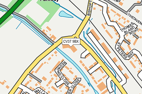 CV37 9BX map - OS OpenMap – Local (Ordnance Survey)