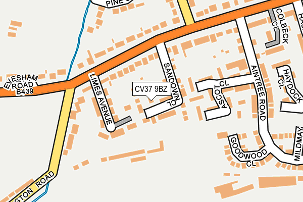 CV37 9BZ map - OS OpenMap – Local (Ordnance Survey)