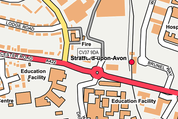 CV37 9DA map - OS OpenMap – Local (Ordnance Survey)