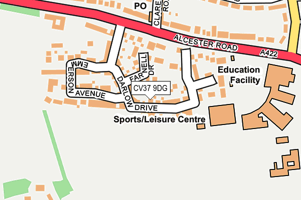 CV37 9DG map - OS OpenMap – Local (Ordnance Survey)