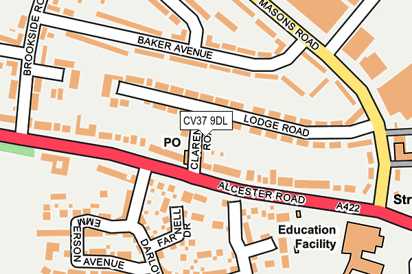 CV37 9DL map - OS OpenMap – Local (Ordnance Survey)