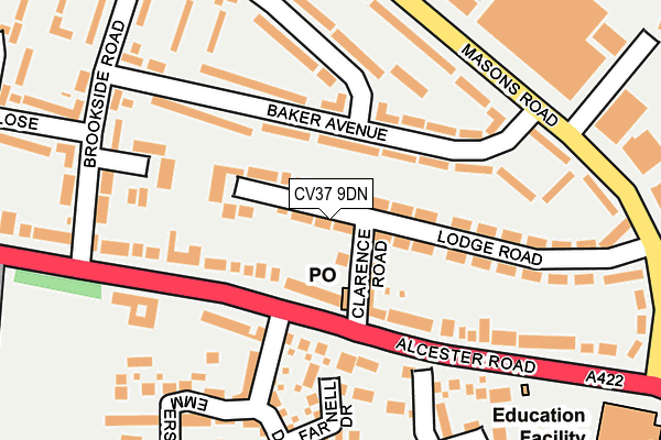 CV37 9DN map - OS OpenMap – Local (Ordnance Survey)