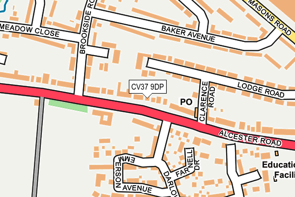 CV37 9DP map - OS OpenMap – Local (Ordnance Survey)
