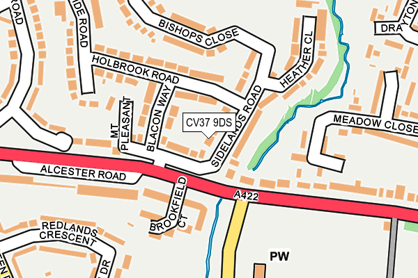 CV37 9DS map - OS OpenMap – Local (Ordnance Survey)